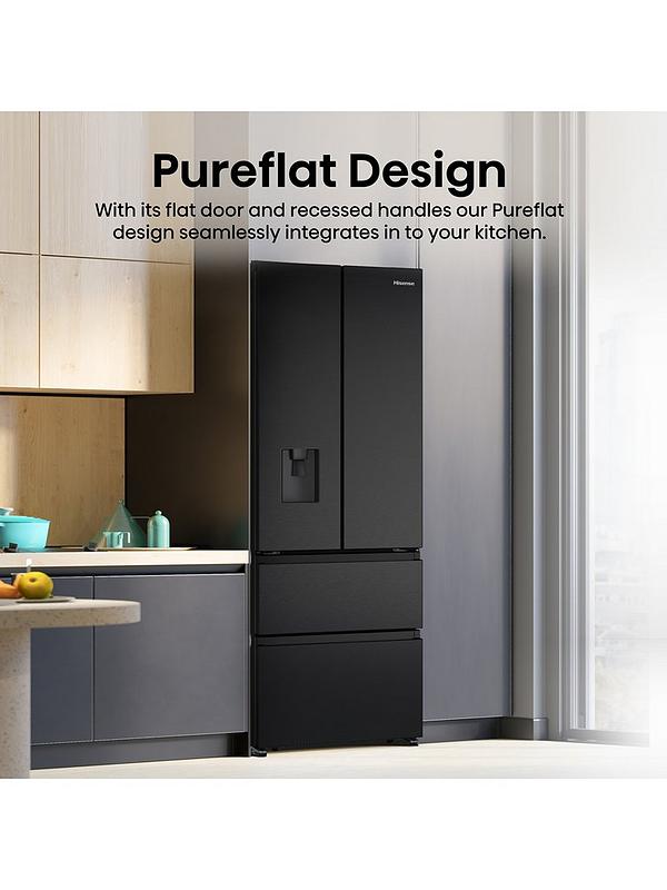Hisense RF632N4WFE 70cm Wide French Door, American Fridge Freezer - Black Stainless Steel - Image 5